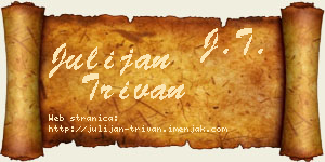 Julijan Trivan vizit kartica